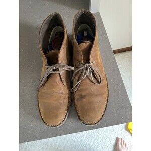 CLARKS Broyd Mid Tan BROWN LEATHER MENS 10.5 Boots.